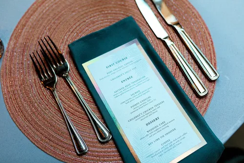 Pink & Silver Round Placemat