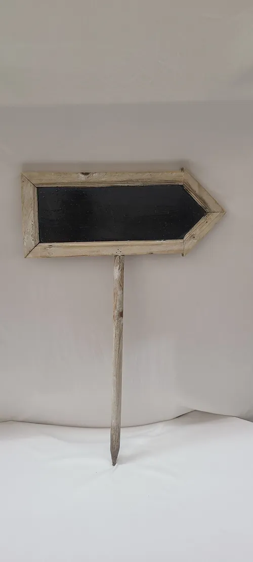 White Staked Arrow Chalkboard