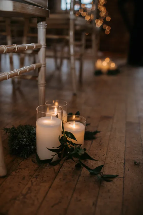 Clear Flicker LED Trio Candles