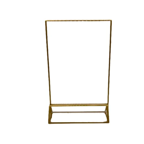 Acrylic Gold Frame Table Number Stand
