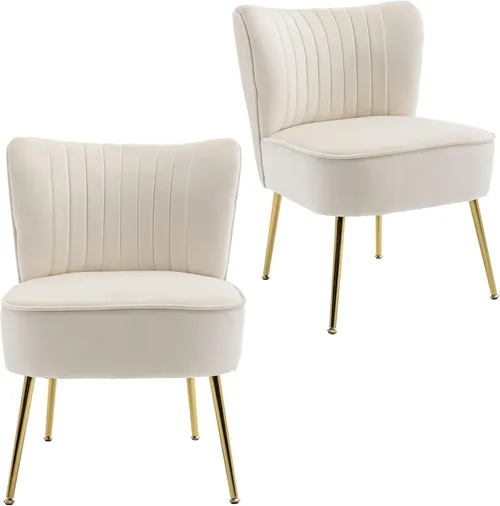 White Velvet Chair