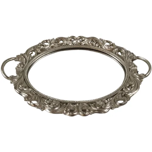 Swirl Silver Mirror Tray