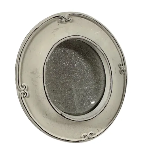 White Ornate Oval Frame 2.5