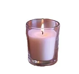 Used Clear Wax Poured Votive