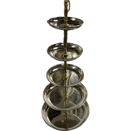 Silver & Gold Tiered Dessert Stand