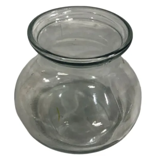 Curved Clear Glass Vase