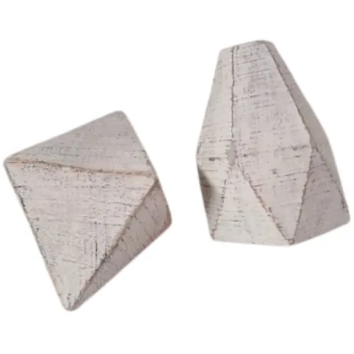 White Wood Geometric Shapes