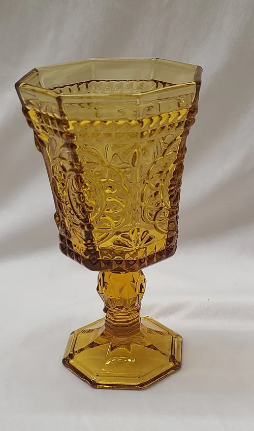 Amber Ornate Goblet