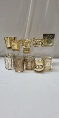 Assorted Vintage Gold Mercury Votive