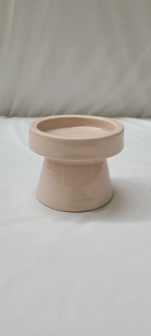Pink Handmade Ceramic Pillar Holder