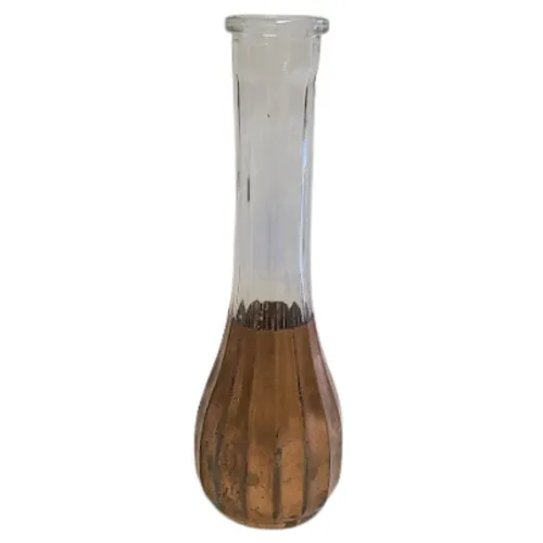 Tall Glass Dipped Bud vase