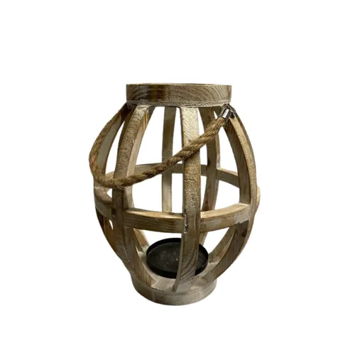 White Washed Wood Lantern
