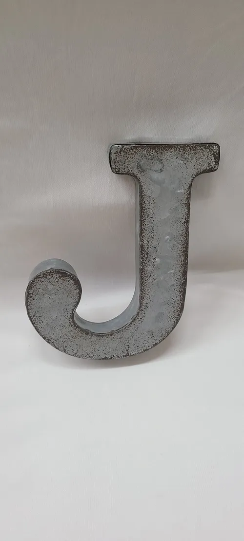 Galvanized Letter J