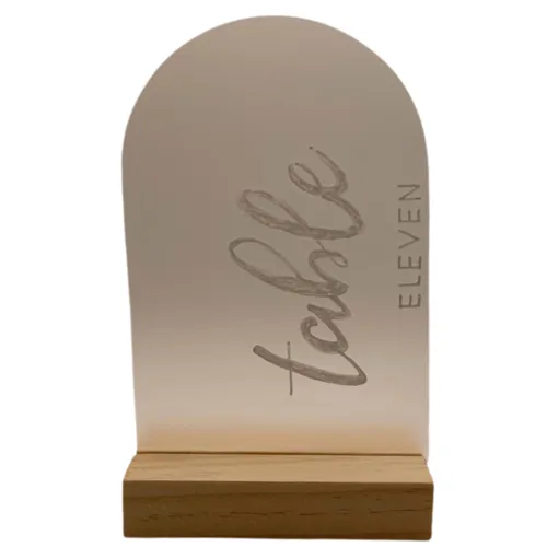 Rounded Opaque Table Numbers