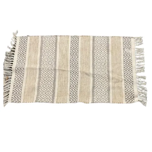 Neutral Fringe Rug