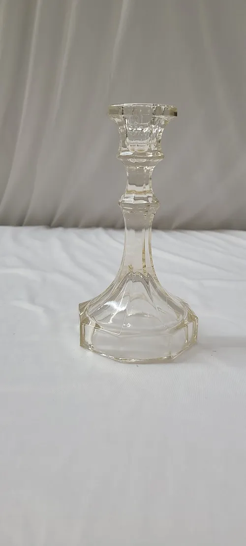 Glass Octagon Candlestick