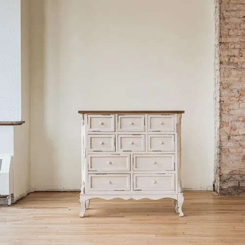 Tall White Drawer Sideboard