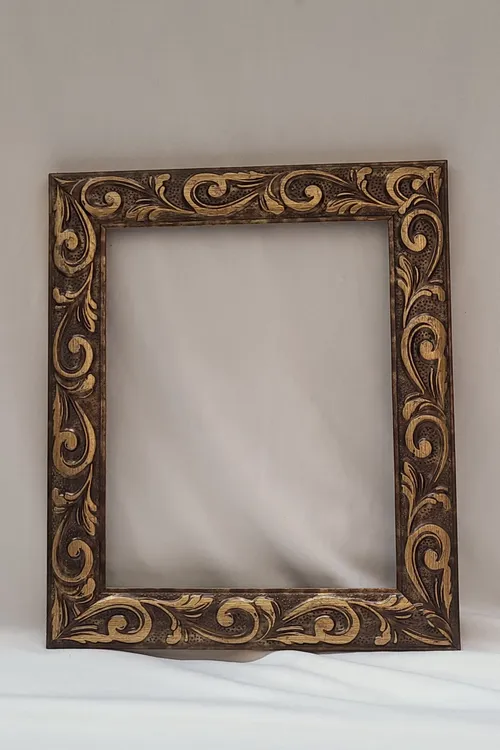 Gold & Brown Ornate Frame without glass