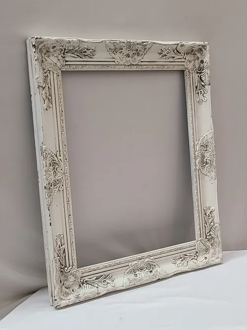 Ornate White Frame without Glass