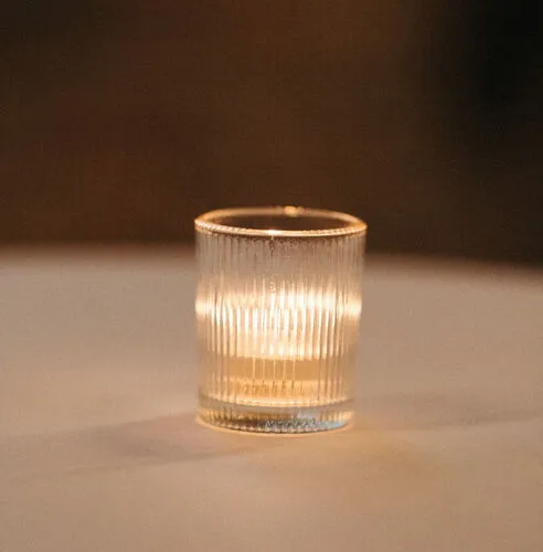 Clear Ribbed Votive
