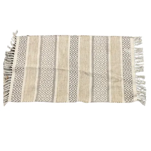 Neutral Fringe Rug
