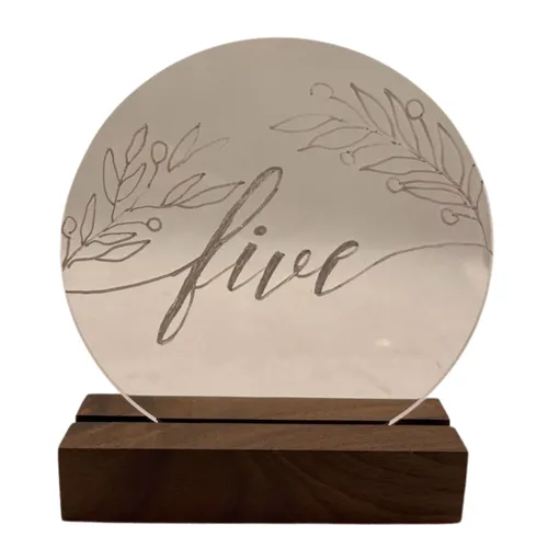 Circle Acrylic Table Numbers