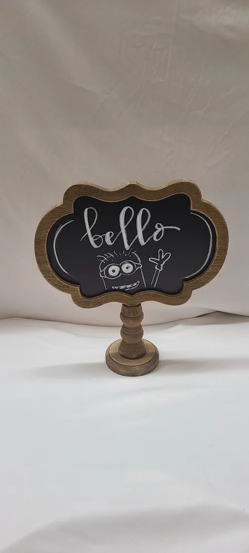 Tan Table Chalkboard