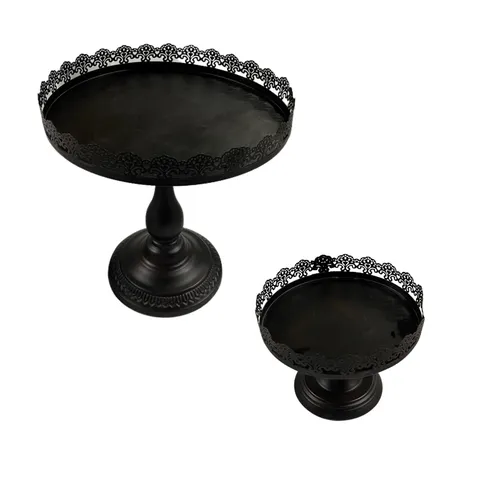 Decorative Black Dessert Stand