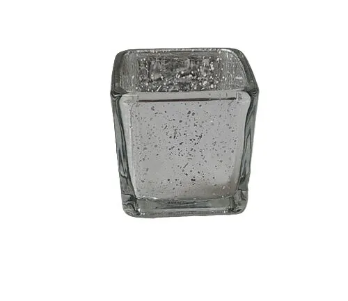 Silver Mercury Square Votive