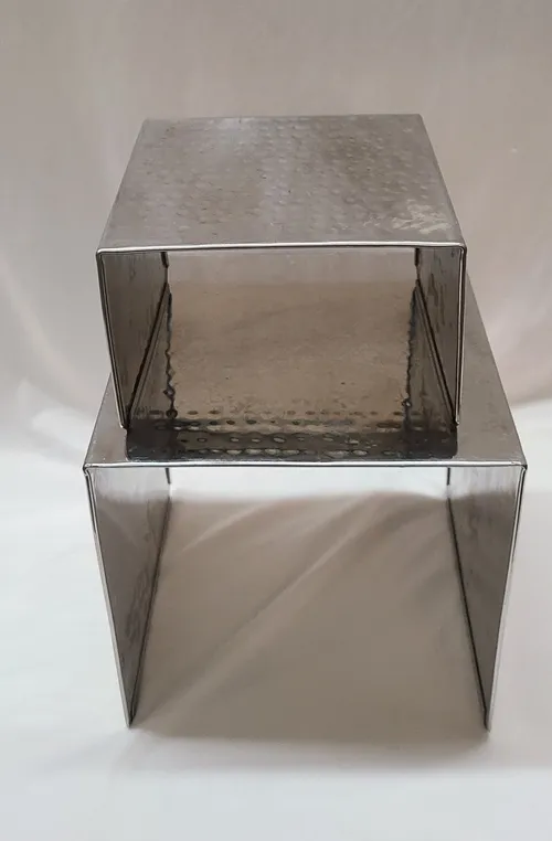 Silver Hammered Metal Riser