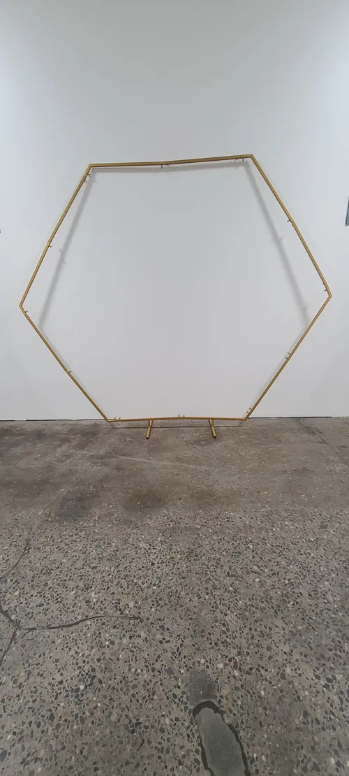 Gold Metal Hexagon Arch