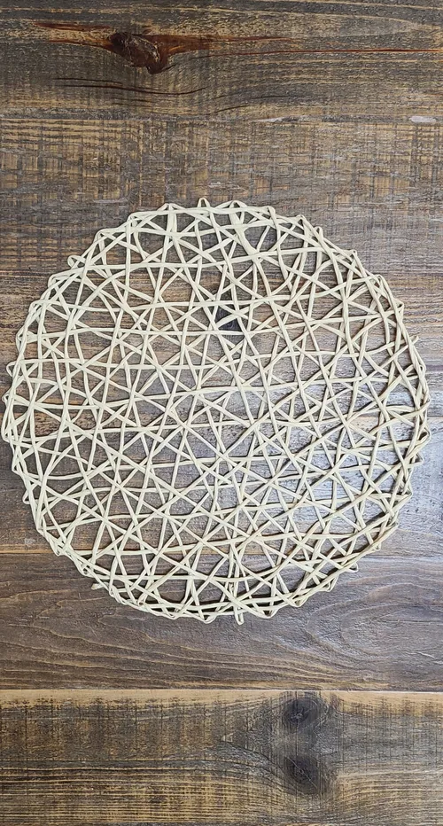Wicker Geometric Round Placemat