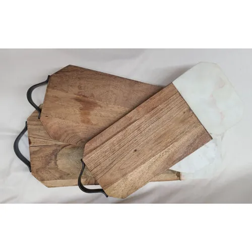 Marble & Wood Serving Board Set