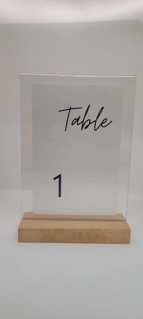 Navy Blue & White Stock Table Number