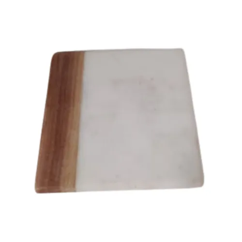 Square Marble and Wood Coasters