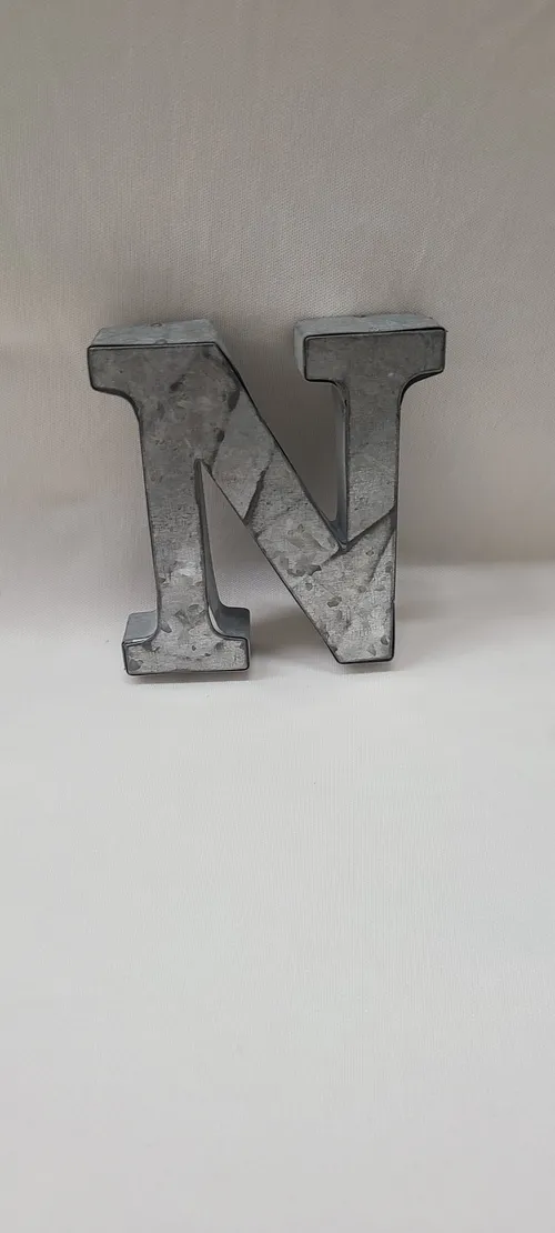 Galvanized Mini Letter N