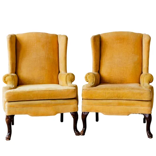 Yellow Wingback Chair
