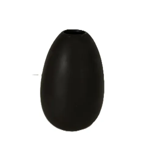 Black Rounded Bud Vase