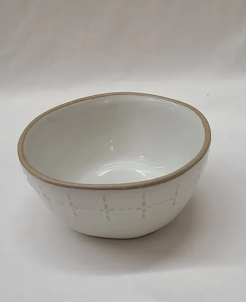 White & Tan Bowl