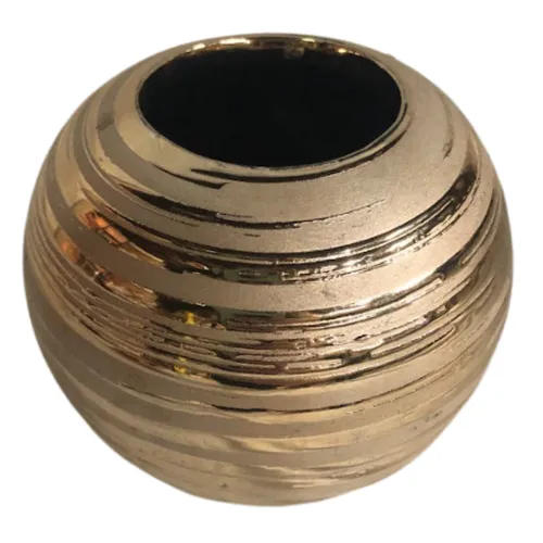 Gold and Tan Small Bubble Vase