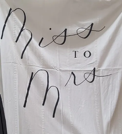 Miss to Mrs Canvas Sign
