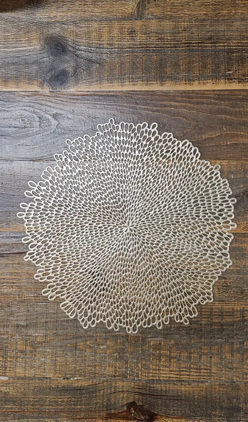 Gold Teardrop Round Placemat
