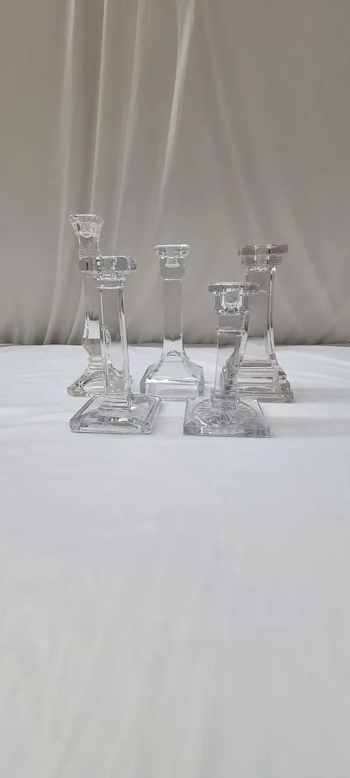 Assorted Glass Square Candlestick