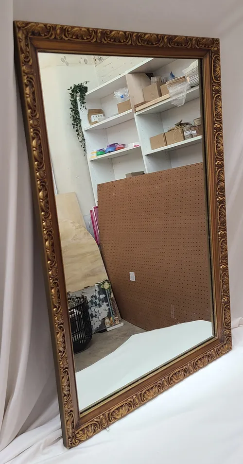 Medium Ornate Gold Frame Mirror