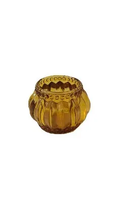 Ridged Amber Votive