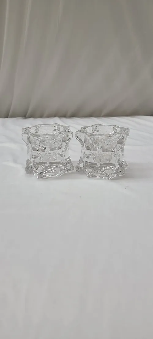 Glass Star Duo Candlestick