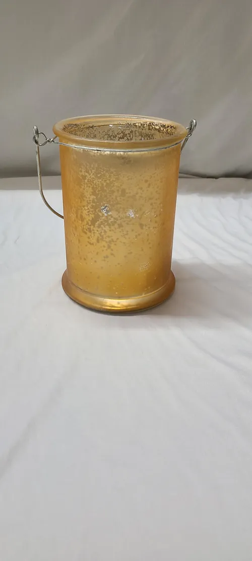 Frosted Gold Mercury Lantern