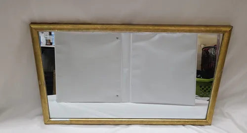 Rectangle Gold Framed Mirror
