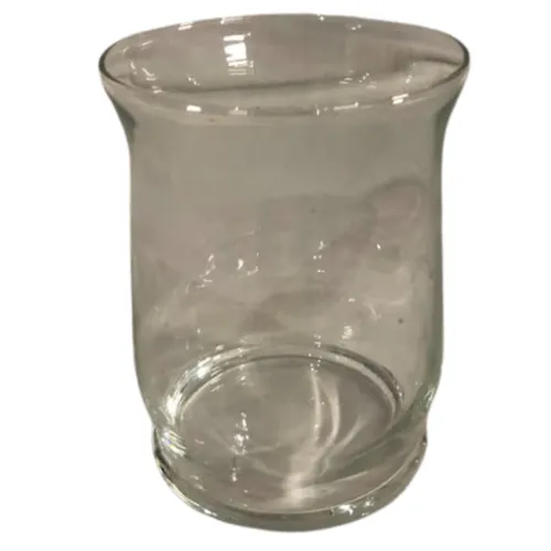 Footed Clear Glass Small Vase