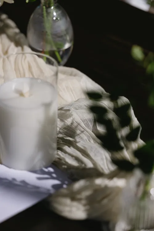 Cream Cheesecloth Table Runner